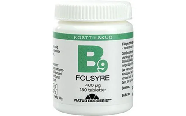 Natur Drogeriet Folsyre Økonomikøb 400 Â G - 180tab.