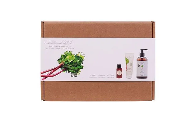 Naturfarm Gaveæske Rabarber Håndsæbe - Creme & Body Lotion