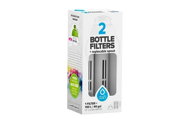 Refiller Filterflaske Antracit Grå 2 Stk Refiller Mundstykke 1 Pk