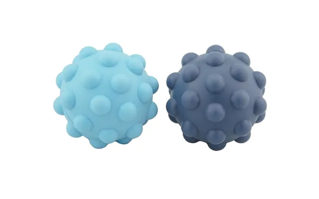 Tiny Tot Sensory Silikone Små Bolde 2-pak - Støvet Blå