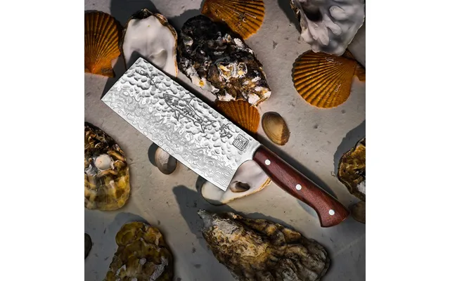 Ex-animo - Shark Ii. Limited Edition Taktilt Damaskus Kødøkse Cleaver