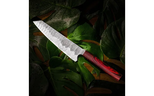 Ex-animo - Tigritude Iii. Limited Edition Taktilt Damaskus Stål Køkkenkniv, Kiritsuke Kniv