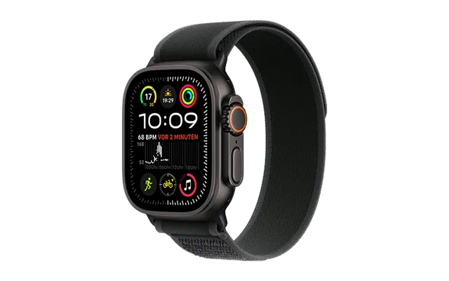 Apple Watch Ultra 2 Lte 49mm Titan Case With Trail Loop M L - Black
