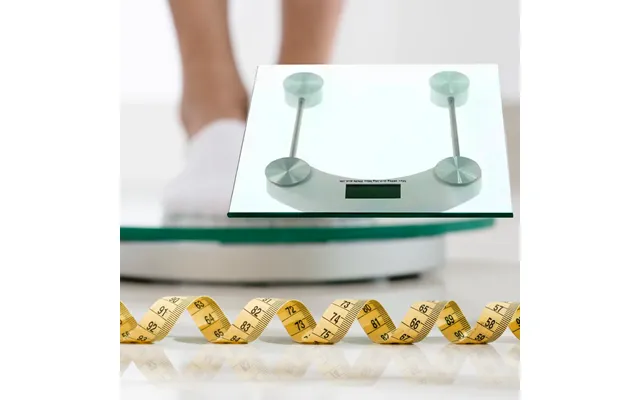 Badevægt 180 Kg Med Gennemsigtig Glasplatform