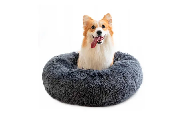 Blød Og Beroligende Donut Hundeseng Mange Farver - Beige 100 Cm