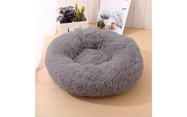 Blød Og Beroligende Donut Kattepude Sort, Beige, Grå, Koks Eller Pink - Koks 40 Cm