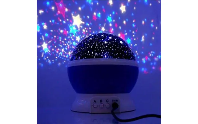 Flot Natlampe Med Stjernehimmel - Blå