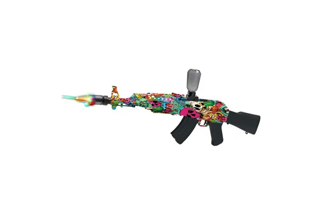 Gel Blaster Ak47 - Elektrisk Med Sejt Lys Og Røg