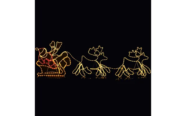 Julemand, Rensdyr Og Kane - 230 Cm Med Led-lys -