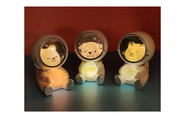 Led Astronaut Natlys Med Dyr - Hund