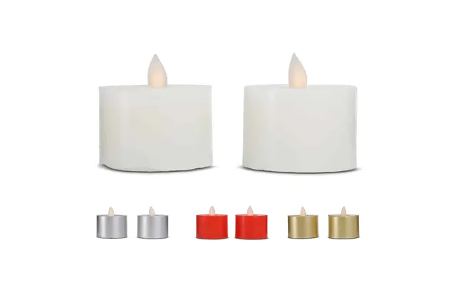 Led Fyrfadslys Stearin - 2 Stk.