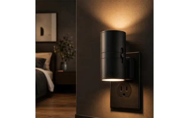 Led Natlampe Hvid Eller Sort - Med Sensor Og Justerbar Lysstyrke product image