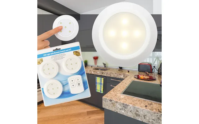 Led Runde 3 Stk. Inkl. Fjernbetjening