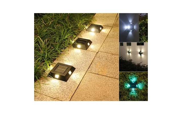 Led-solcelle Lampe - Dekorations- Have Væglampe, 4 Stk.