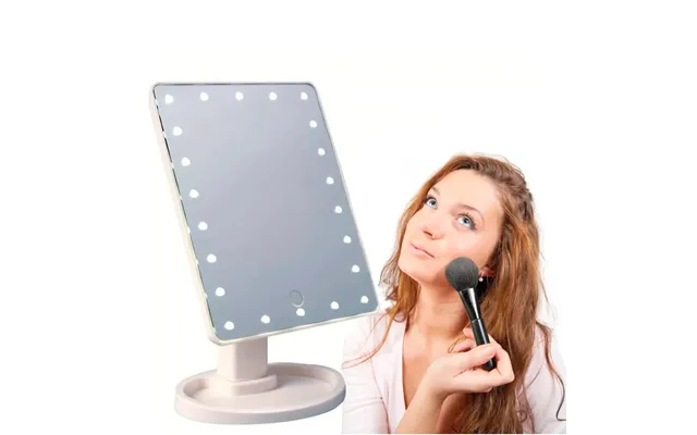 Make-up Spejl M Led Lys Og Touch Screen - Hvid