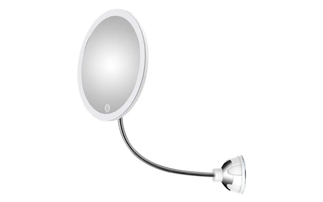 Makeup-spejl M Led & Zoom - Med Sugekop Og Fleksibel Arm