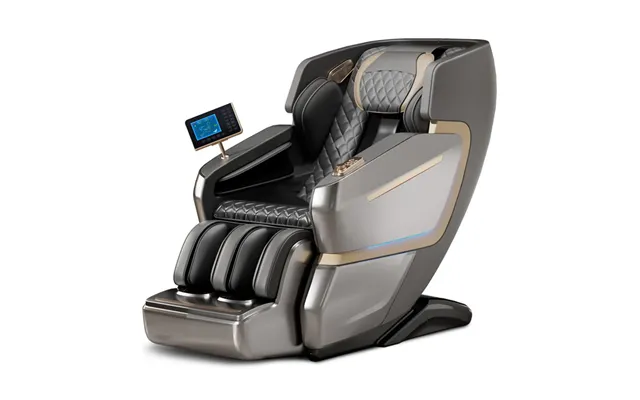 Massagestol 4d Luksus Pro Med Sl-teknologi, Varmeterapi, Stemme Kontrol & Touchskærm - Model M5 Grå