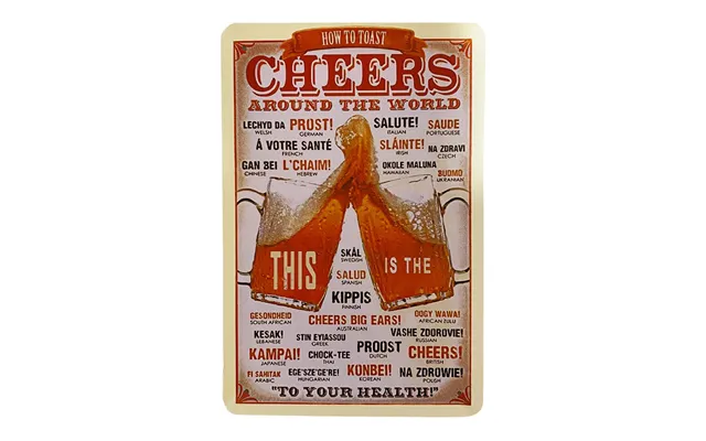 Metalskilt - Cheers