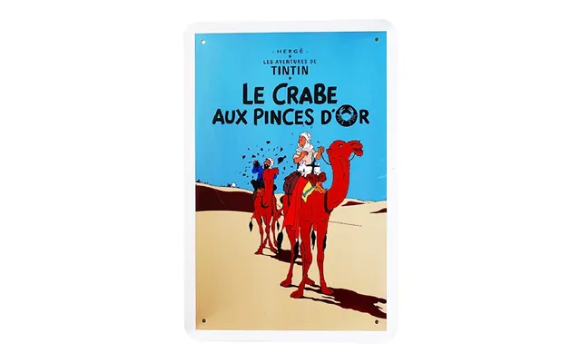 Metalskilt - Tintin Le Crabe