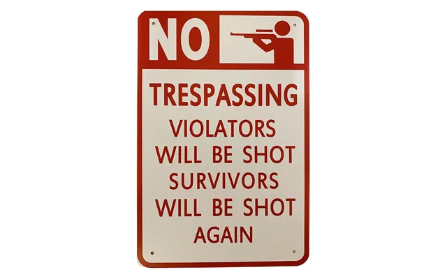Metalskilt - Trespassing