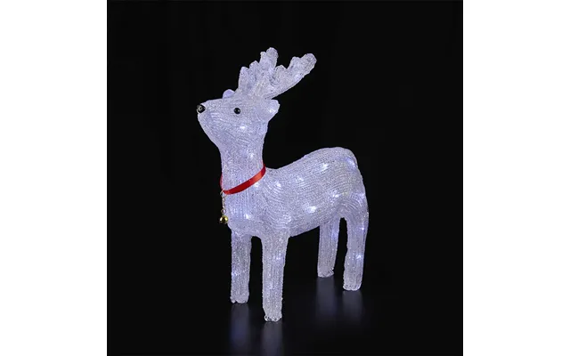 Rensdyr Akryl - Højde 40 Cm Med Led-lys