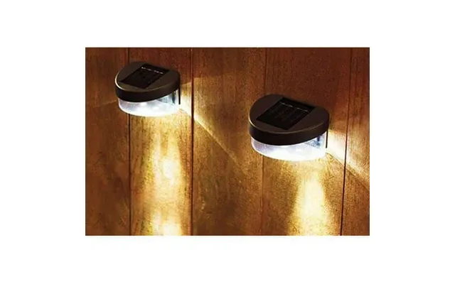 Solcelle Led Lampe Til Væggen - Sort