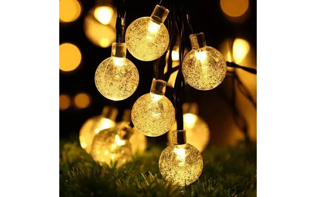 Solcelle Lyskæde M Kuglelys - 5m-20 Led 7m-50 Led 12m-100 Led