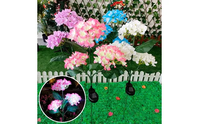 Solcelle-hortensia Havelamper - Lilla