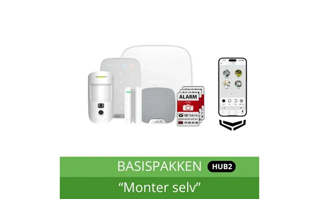 Ajax Hub 2 Basispakke M Foto - Hvid