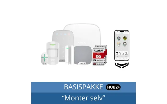 Ajax Hub 2 Plus Basispakke M Pir - Hvid