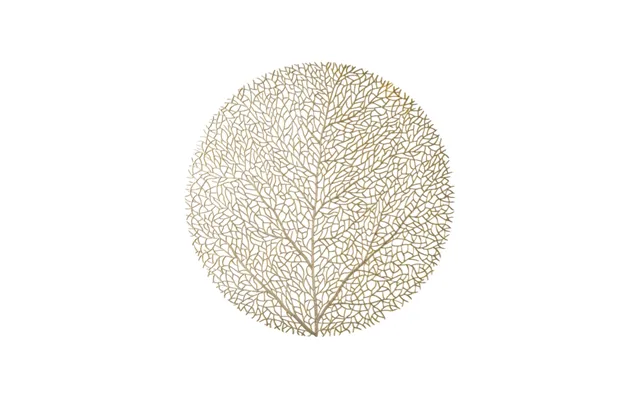 Dækkeserviet Blad Golden Ø38cm E23