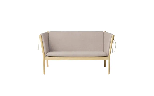 J148 2pers.sofa Eg Natur Sort Læder