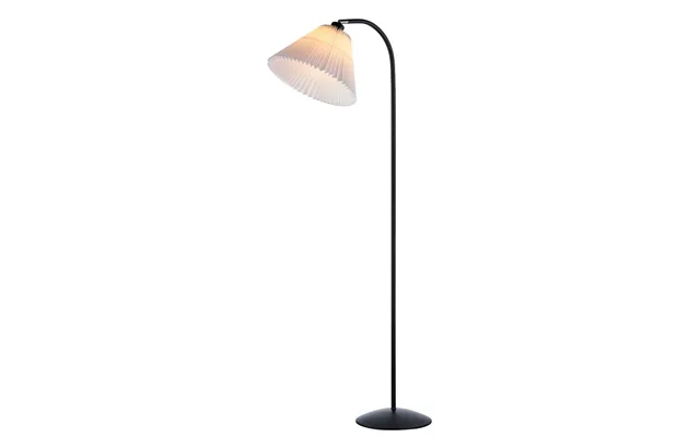 Medina Gulvlampe Sort Metal Hvid Skærm E27