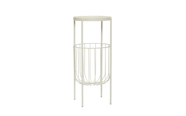 Rund Konsol Bord Med Kurv 021307 Grey 44x90 Cm