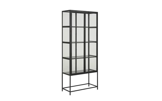 Seaford Vitrine Sort H185cm