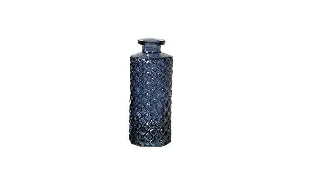 Vase Med Romber Blå H14cm 251416