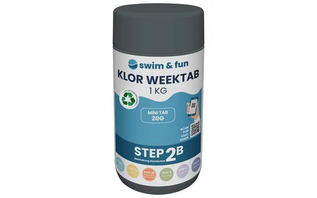 Swim & Fun - Klor Weektab 20 G, 1 Kg