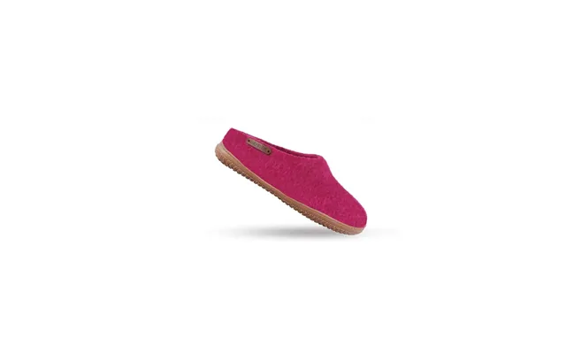 Uldtøffel 100% Ren Uld Model Pink M Gummisål Dansk Design Shus - 40