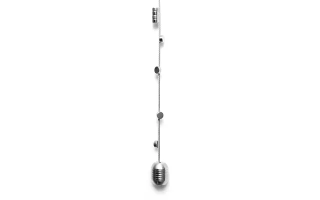 Magnetisk Fotoophæng Med Vægt Og 8 Magneter 150 Cm - Sølv