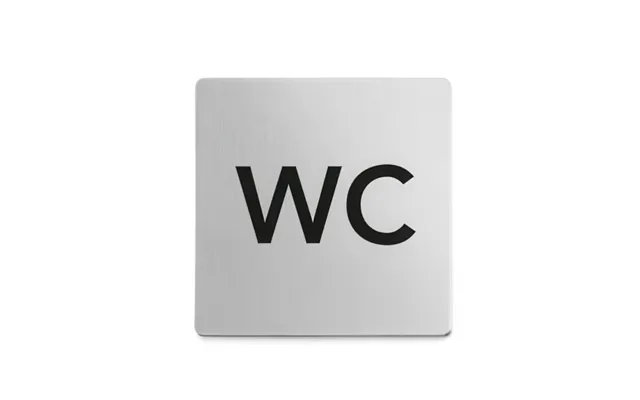 Wc-skilt I Rustfrit Stål - 8x8 Cm