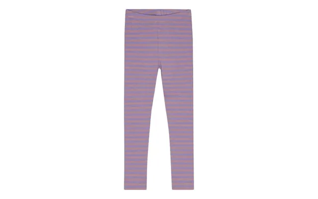 Birkholm Stribede Rib Leggings Pastel Lilla & Skygge Rosa