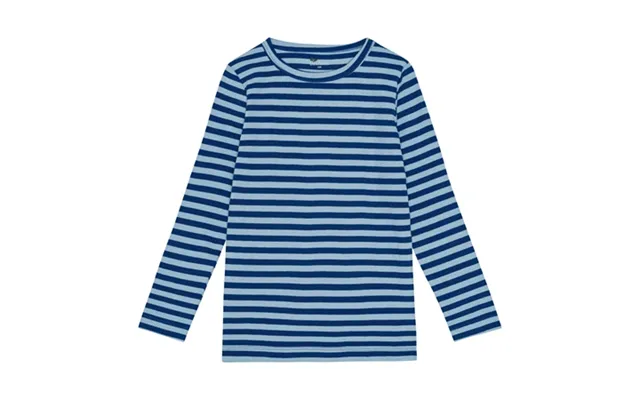 Birkholm Stribet Rib Bluse Kobolt Blå & Baby Blå