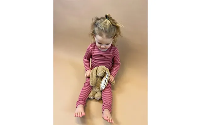 Birkholm Stribet Rib Bluse Rabarber Rosa & Baby Lyserød