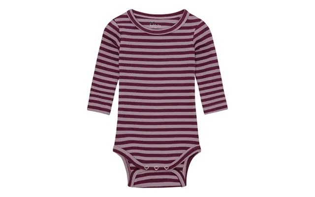 Birkholm Stribet Rib Body Due Lilla & Blomme Lilla