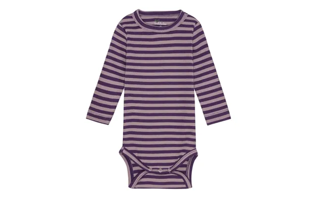 Birkholm Stribet Rib Body Due Lilla & Vindrue Lilla