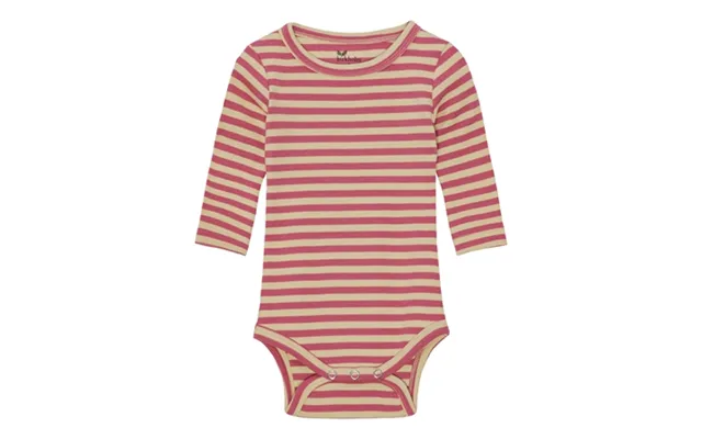 Birkholm Stribet Rib Body Hindbær Rosa & Solskins Gul