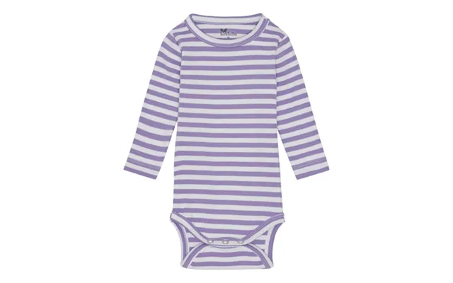 Birkholm Stribet Rib Body Perfekt Hvid & Pastel Lilla