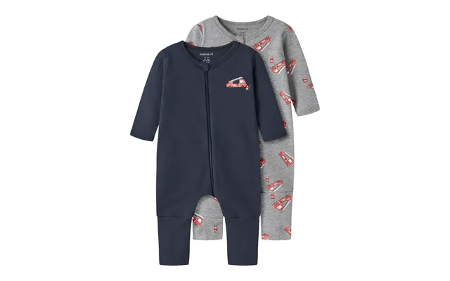 Name It 2-pak Natdragter Firetruck Grey Melange