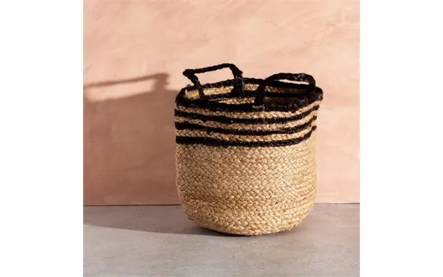 Sass & Belle Jute Kurv Black Stripe