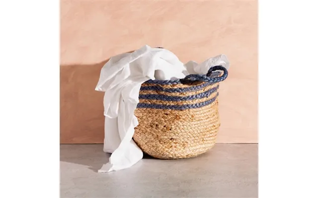 Sass & Belle Jute Kurv Blue Stripe